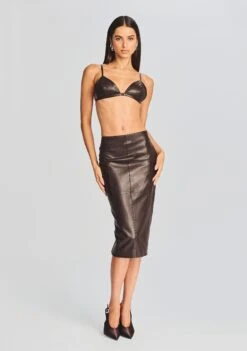 Esti Leather Bra -TrendAura Store Ecommerce Crop 20230815 Esti Bra Mercy Skirt Dark Chocolate 1401 ECOMM