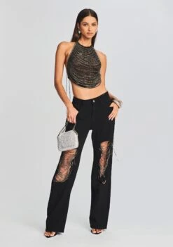 Ruthie Top 9 Ruthie Top -TrendAura Store Ecommerce Crop 20230816 SET1 RUTHIETOPBLACKSILVER MARLOWEJEANRAVENBLACK 3165 ECOMM