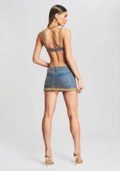 Mani Embellished Denim Skirt -TrendAura Store Ecommerce Crop 211201 eComm Set1 SHOT 3 293