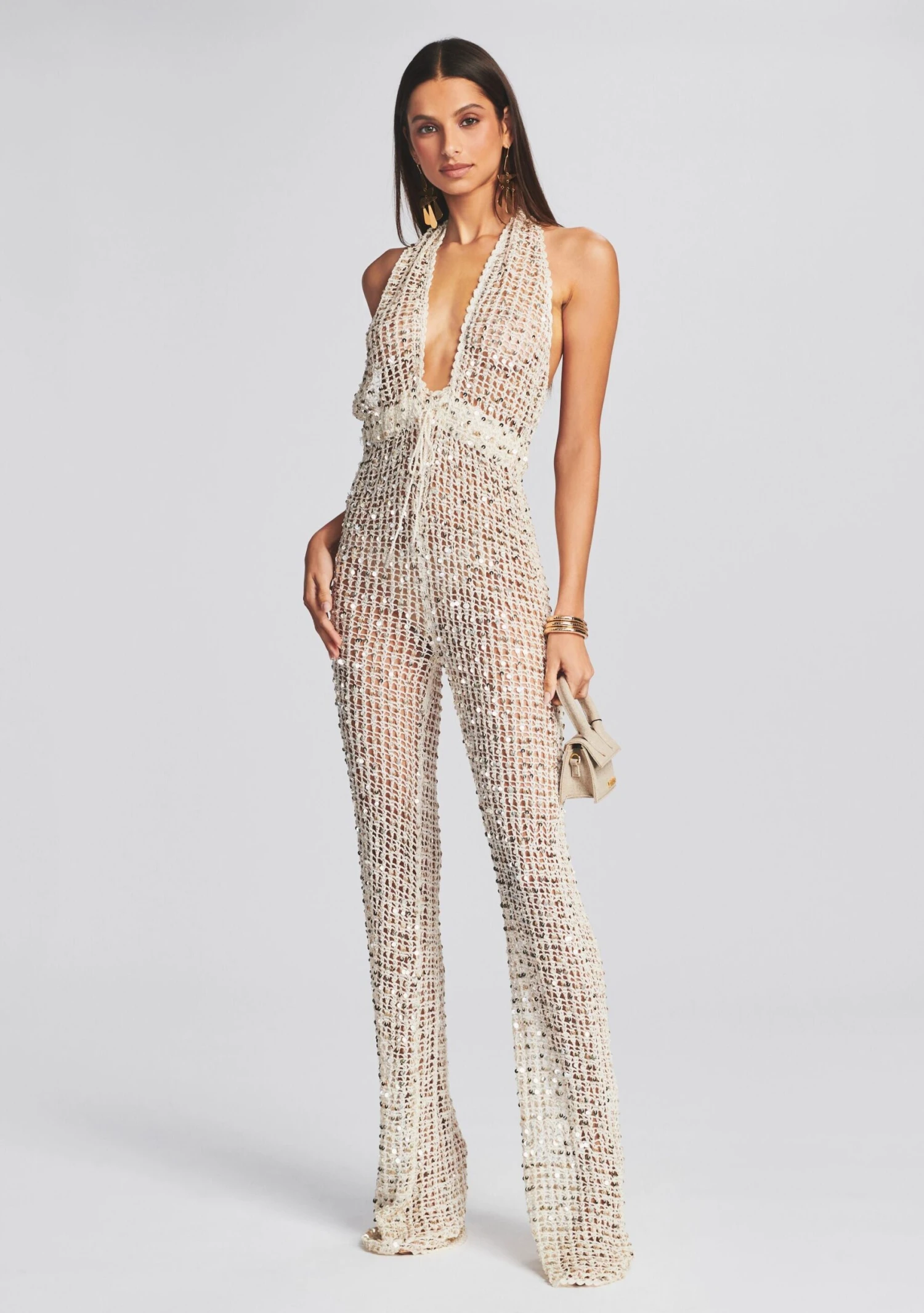 Tosca Sequin Crochet Jumpsuit 1 Tosca Sequin Crochet Jumpsuit