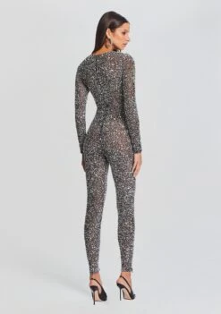 Marcel Sequin Jumpsuit -TrendAura Store Ecommerce Crop 23 09 21 MARCELJUMPSUIT BLACKSILVER 3186 ECOMM