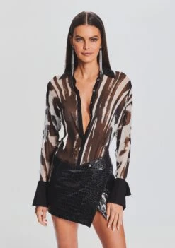 Christine Skirt -TrendAura Store Ecommerce Crop 23 09 22 CLYDESHIRT ZEBRAINK CHRISTINESKIRT 010 ECOMM fdec193b 834c 4562 943d 41957e564d70