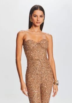 Elodie Sequin Jumpsuit -TrendAura Store Ecommerce Crop 23 09 22 ELODIEJUMPSUIT TANNIN 2095 ECOMM