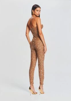 Elodie Sequin Jumpsuit -TrendAura Store Ecommerce Crop 23 09 22 ELODIEJUMPSUIT TANNIN 2131 ECOMM