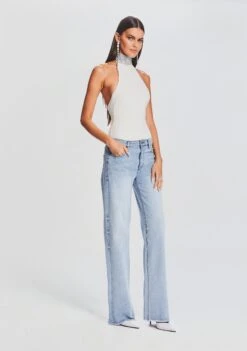 Maci Embellished Knit Bodysuit -TrendAura Store Ecommerce Crop 23 09 22 MACIBODYSUIT WHITE MARGOTBOYFRIENDJEAN 445 ECOMM