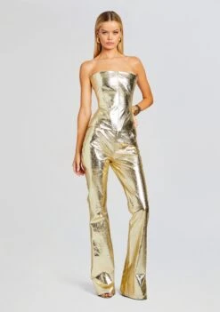 Jenesis Leather Top 9 Jenesis Leather Top -TrendAura Store Ecommerce Crop 23 10 18 JENESISTOP GOLD LYNXLEATHERPANT GOLD 0307 ECOMM