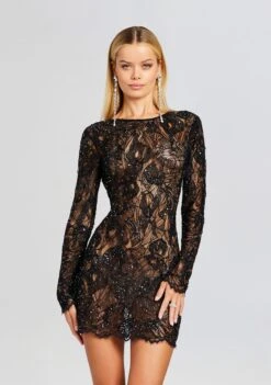 Kennedy Embellished Lace Dress -TrendAura Store Ecommerce Crop 23 10 18 KENNEDYDRESS BLACK 0035 ECOMM