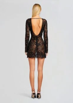 Kennedy Embellished Lace Dress -TrendAura Store Ecommerce Crop 23 10 18 KENNEDYDRESS BLACK 0045 ECOMM