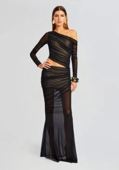 Aura Dress -TrendAura Store Ecommerce Crop 23 10 25 AURADRESS BLACKNUDE 2595 ECOMM