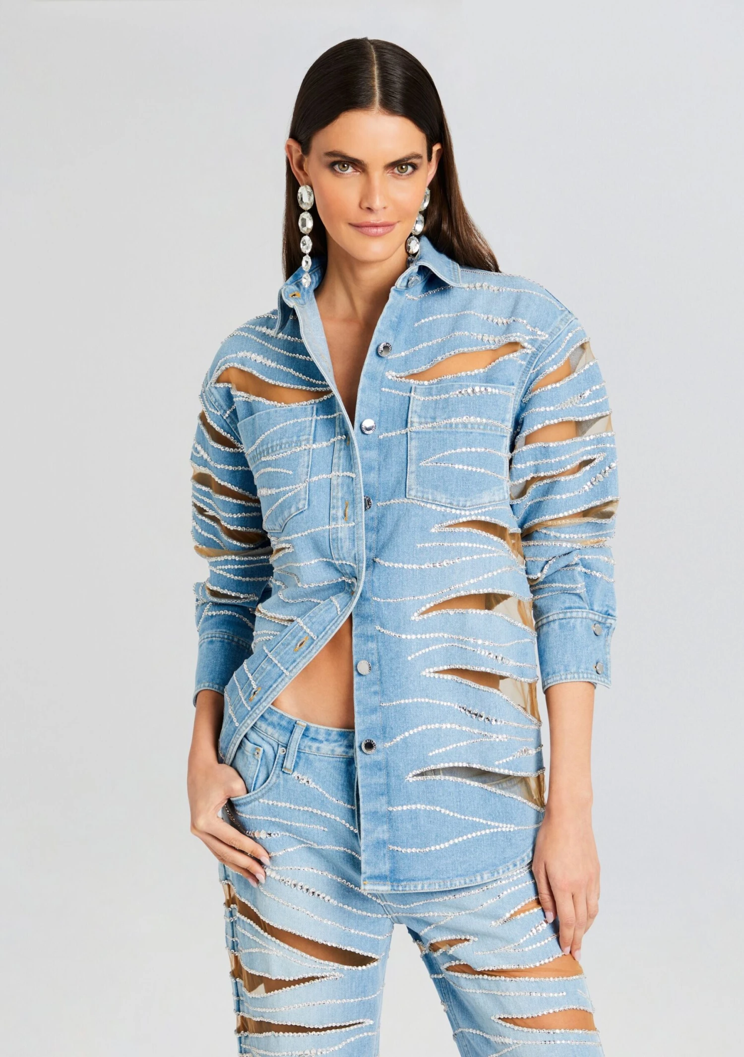 Avani Embellished Denim Shirt 1 Avani Embellished Denim Shirt