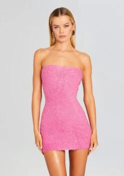 Chelsey Boucle Dress -TrendAura Store Ecommerce Crop 23 11 15 CHELSEYDRESS MALIBUPINK 0105 ECOMM