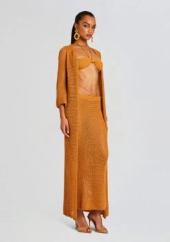 Viola Long Cover Up -TrendAura Store Ecommerce Crop 23 11 16 ARIATOP VIOLACOVERUP ARIASKIRT TOBACCO 1510 ECOMM d8903088 1bd8 4350 b1fc 2668861931e2