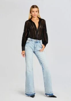 Donney Bodysuit -TrendAura Store Ecommerce Crop 23 11 16 DONNEYSHIRT BLACK 2406 ECOMM
