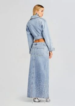 Palermo Embellished Denim Skirt -TrendAura Store Ecommerce Crop 23 11 16 MARCIEJACKET PALERMOSKIRT TRESCA 1629 ECOMM 97136425 8de6 4ff1 aa13 2d9775affc3a