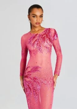 Sammy Embellished Dress -TrendAura Store Ecommerce Crop 23 11 16 SAMMYDRESS ULTRAPINK 2359 ECOMM