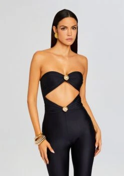 Fluer Lycra Jumpsuit -TrendAura Store Ecommerce Crop 23 12 18 FLUERJUMPSUIT BLACK 1138 ECOMM