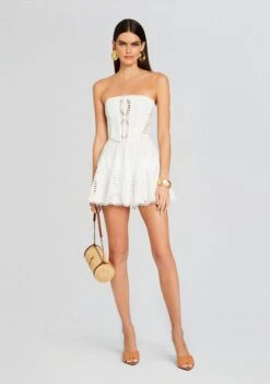 Zannick Short Dress -TrendAura Store Ecommerce Crop 23 12 18 ZANNICKDRESS WHITESAMOA 1167 ECOMM