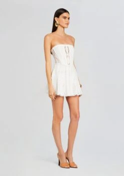 Zannick Short Dress -TrendAura Store Ecommerce Crop 23 12 18 ZANNICKDRESS WHITESAMOA 1189 ECOMM
