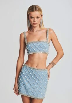 Jezebel Embellished Denim Top