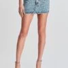 Lolita Crystal Embellished Denim Mini Skirt