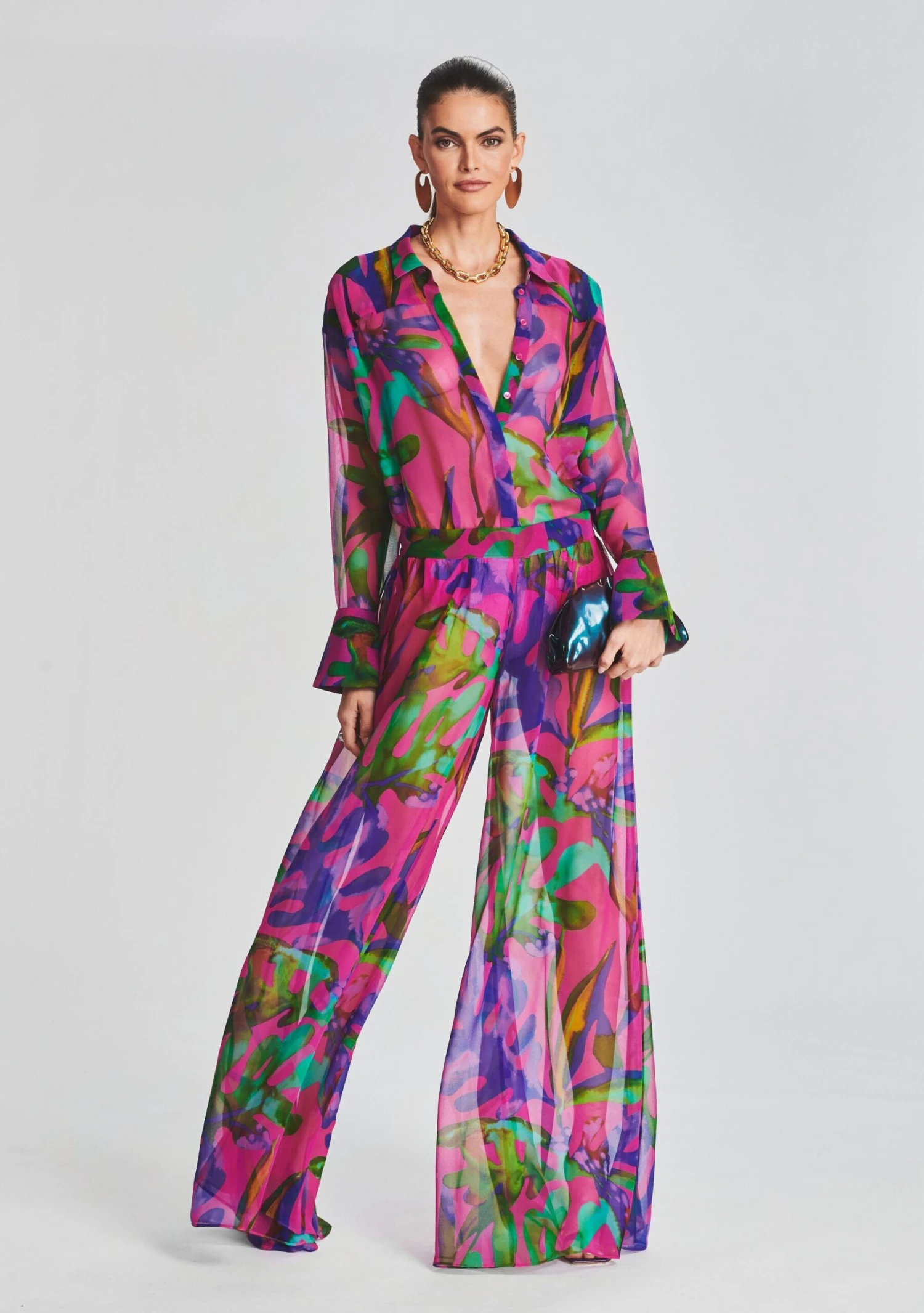 Zeca Silk Chiffon Pant 2 Zeca Silk Chiffon Pant - Image 2