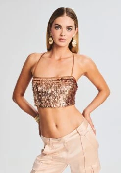 Ryn Feather Sequin Top