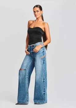Mads Silk Bustier -TrendAura Store Ecommerce Crop 230718 SET2 MADSBUSTIER ASTONLOWRISEJEAN 0884 ECOMM