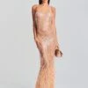 Odessa Sequin Feather Dress