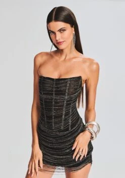 Bianca Embellished Dress -TrendAura Store Ecommerce Crop 230831 BIANCADRESS AMBEREARRING 1258 ECOMM