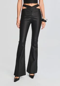 Sloane Coated Denim Flare Jean