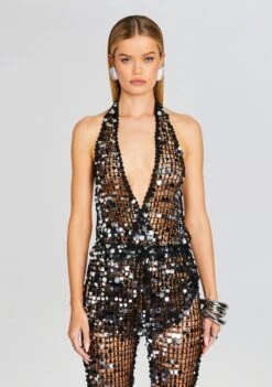 Cali Sequin Crochet Jumpsuit -TrendAura Store Ecommerce Crop 24 01 10 CALIJUMPSUIT BLACK 0775 ECOMM