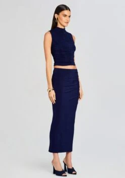 Anchora Top -TrendAura Store Ecommerce Crop 24 01 11 ANCHORATOP ALMASKIRT NAVY 0902 ECOMM