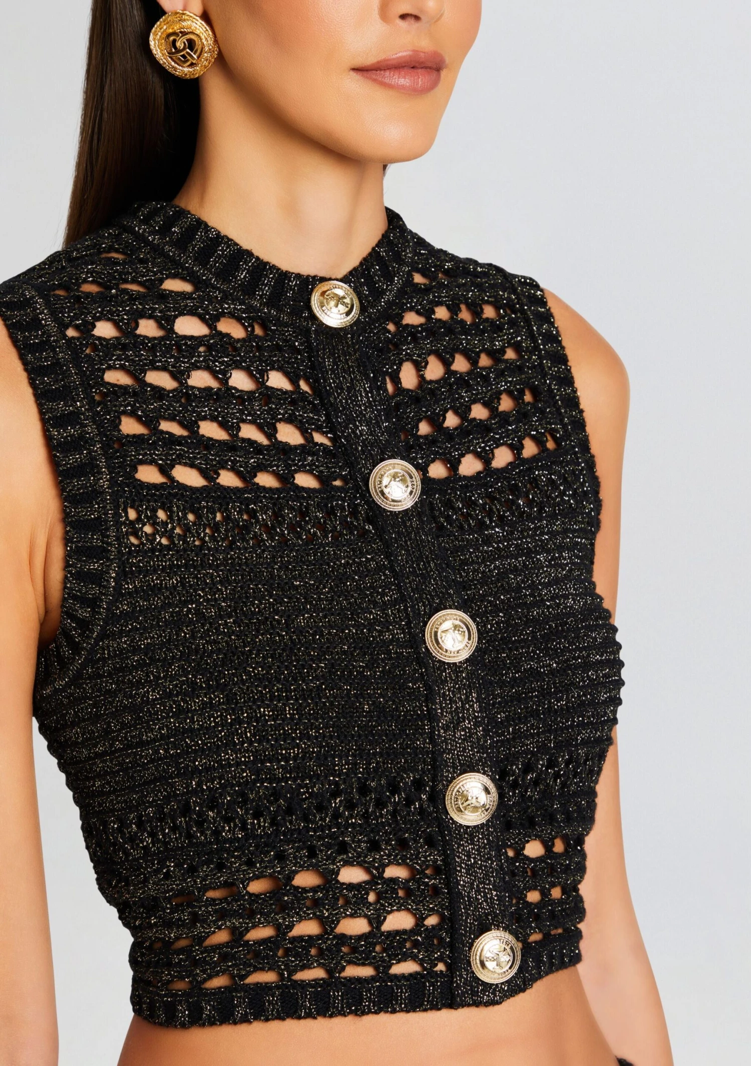 Delma Knit Crochet Top 2 Delma Knit Crochet Top - Image 2