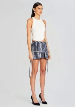 Aqua Tank -TrendAura Store Ecommerce Crop 24 01 11 EUDORATOP WHITE FINNCARGOSKIRT NAVYSTRIPE 0964 ECOMM