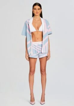 Lei Shirt 9 Lei Shirt -TrendAura Store Ecommerce Crop 24 01 11 LEISHIRT BEAUSHORT JACQUARDBLUEPINK 0603 ECOMM