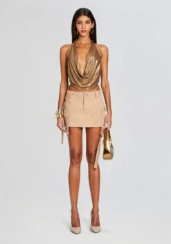 Verna Leather Skirt -TrendAura Store Ecommerce Crop 24 02 16 RONIATOP BRONZEGOLD VERNASKIRT SAND 1539 ECOMM 57077081 40b7 48a7 b87d dc01fad00cd0