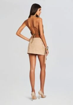 Verna Leather Skirt -TrendAura Store Ecommerce Crop 24 02 16 RONIATOP BRONZEGOLD VERNASKIRT SAND 1585 ECOMM fb02df0d 642b 4b15 a4c1 6371bafe5943