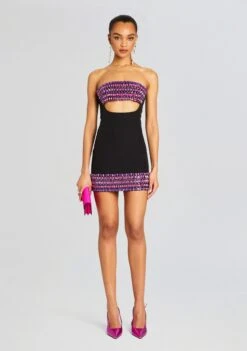 Martini Embellished Dress -TrendAura Store Ecommerce Crop 24 02 29 MARTINIDRESS BLACKMULTICRYSTAL 2314 ECOMM