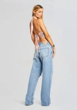 Jamie Silk Top -TrendAura Store Ecommerce Crop 24 03 13 JAMIETOP DUSTYPINK OHIRPANT TELAVIVSAND 0272 ECOMM