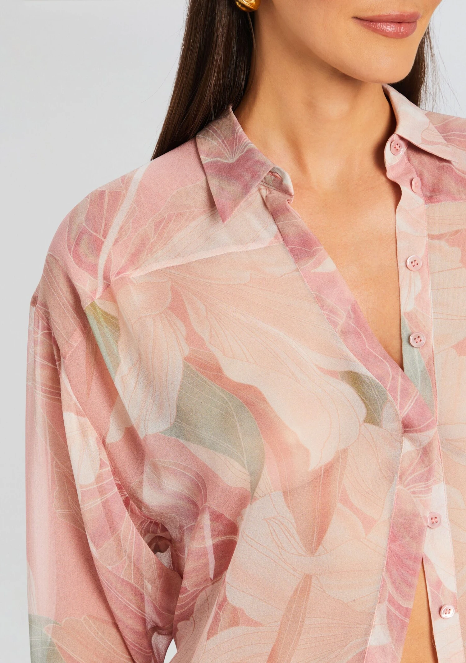 Ramona Silk Chiffon Shirt 2 Ramona Silk Chiffon Shirt - Image 2