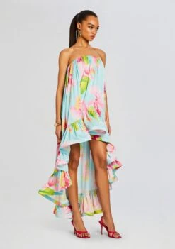 Mina High Low Dress -TrendAura Store Ecommerce Crop 24 03 26 HN MINA 5775 HIGHLOWDRESS BLUEFLORAL 1911 ECOMM