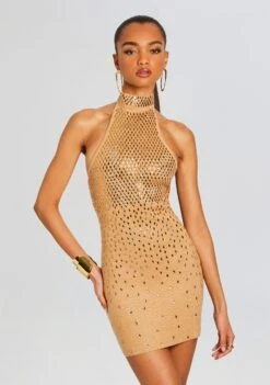 Bindi Embellished Knit Dress 9 Bindi Embellished Knit Dress -TrendAura Store Ecommerce Crop 24 03 27 BINDIDRESS GOLDMETALLICNUDE 1037 ECOMM