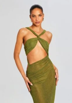 Liesel Embellished Dress -TrendAura Store Ecommerce Crop 24 03 27 LIESELDRESS MILITARYGREEN 1195 ECOMM 6be2c67c 191f 47b5 8bd3 d7aad04fc929