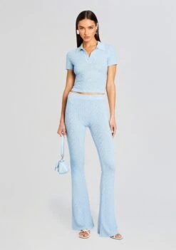 Adelaide Baby Tee -TrendAura Store Ecommerce Crop 24 04 17 ADELAIDEBABYTEE AGATHAPANT POWDERBLUE 0404 ECOMM